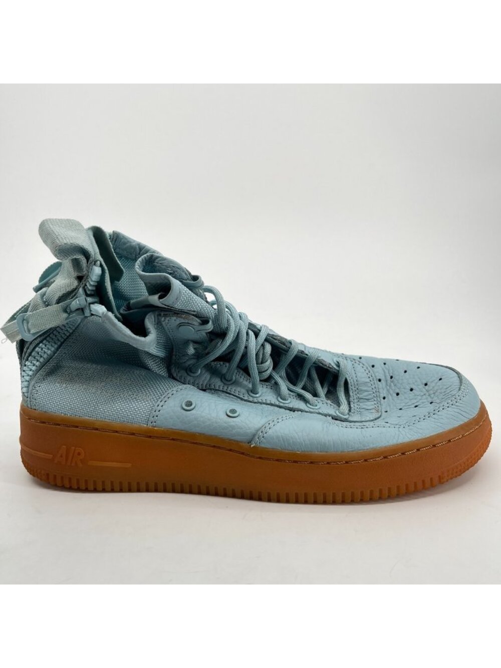 Nike SF Air Force 1 Mid Boys Size 7Y Blue Gum Athletic Leather Shoes Sneakers